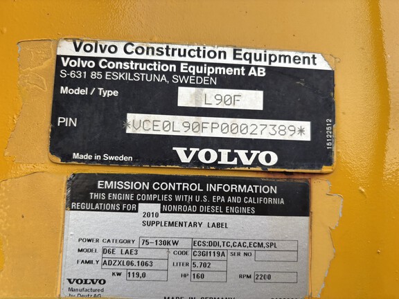 2010 Volvo L90F