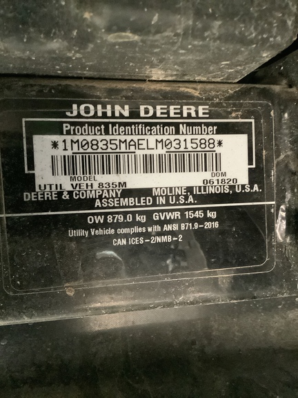 Photo of 2020 John Deere XUV 835M