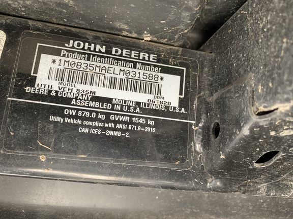 Photo of 2020 John Deere XUV 835M