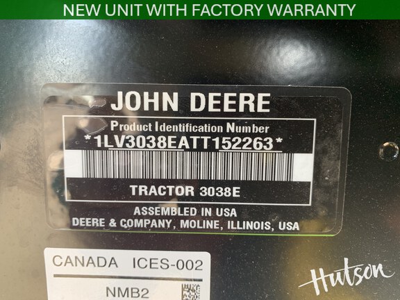 Photo of 2026 John Deere 3038E