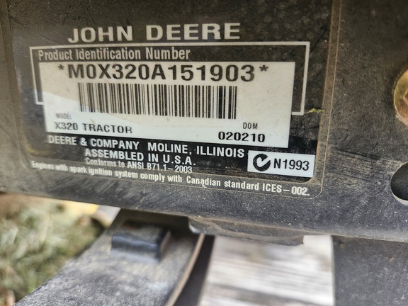 2010 John Deere X320