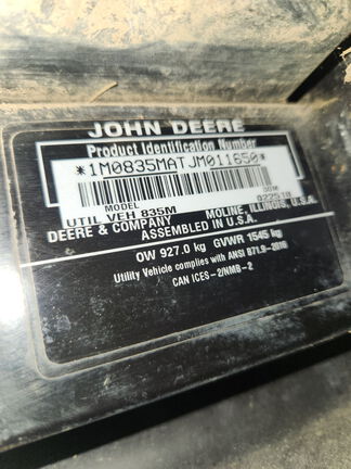 Photo of 2018 John Deere XUV 835M