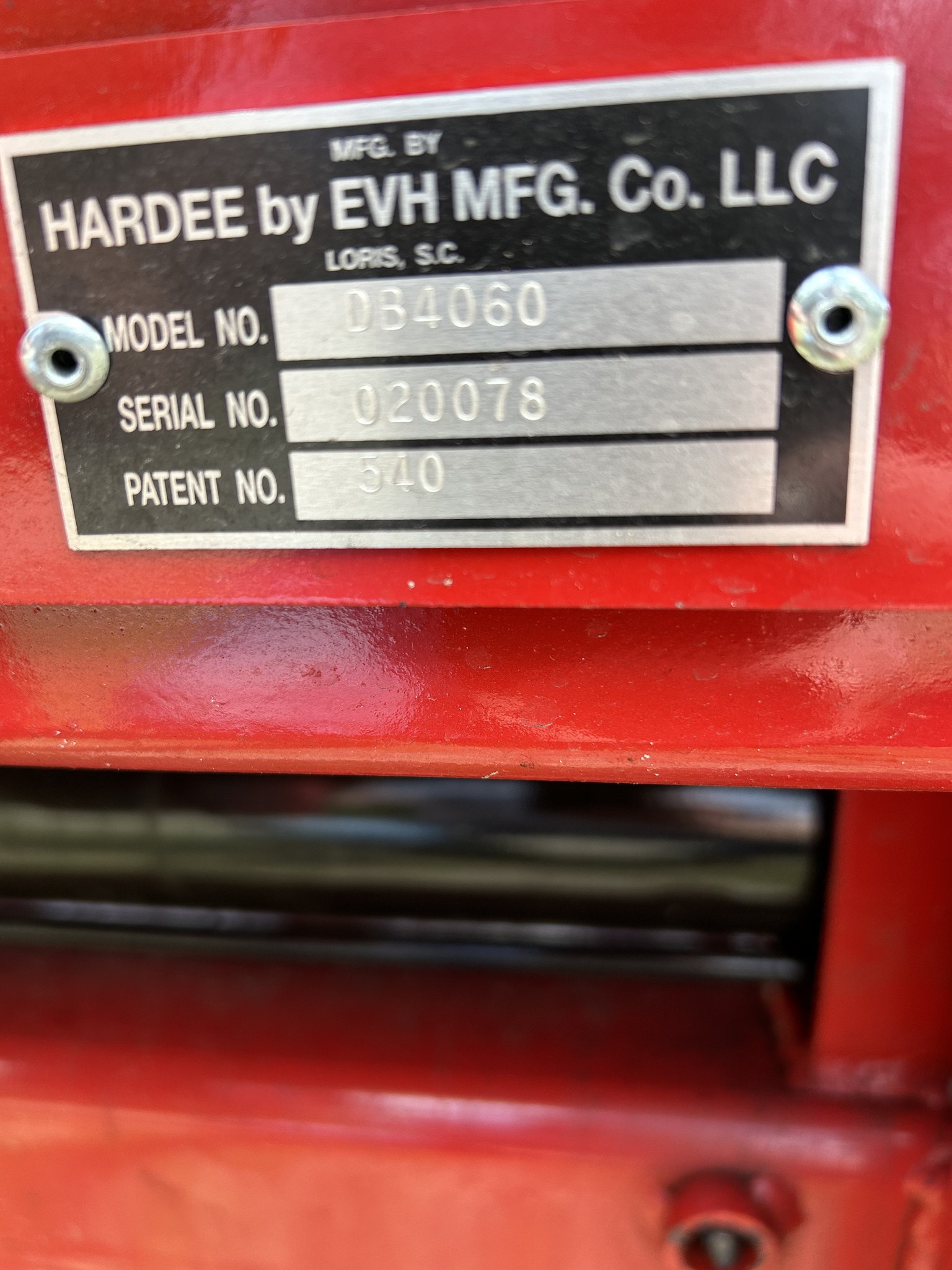 EVH Hardee DB4060 Rotary Cutters HeavyDuty Hastings, FL