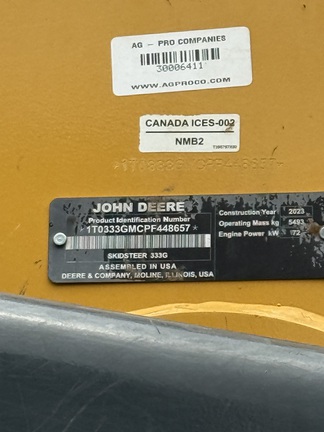 2023 John Deere 333G