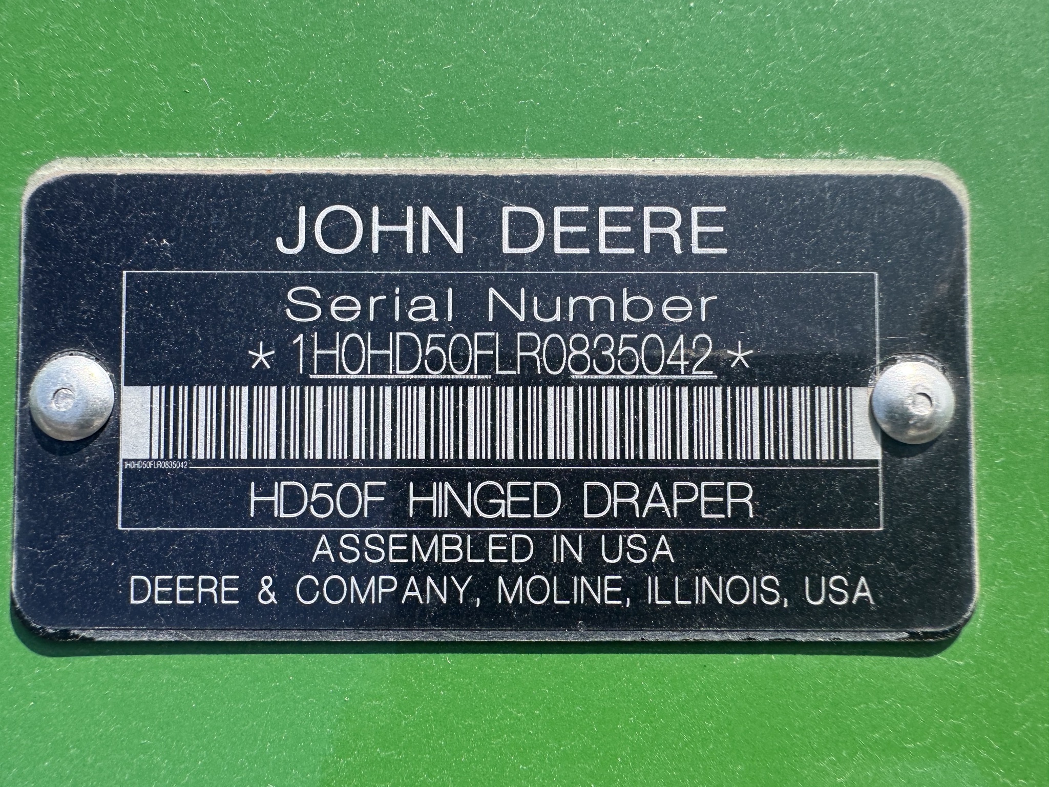 2025 John Deere HDF 50 at Heritage Tractor in Pittsburg, KS