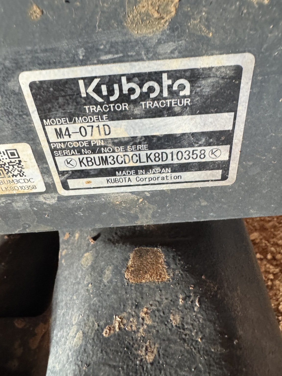 2019 Kubota M4D-071 Image 4