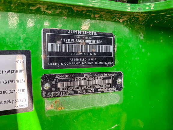 Used 2024 John Deere 410R Self Propelled Sprayers at Koenig Equipment in Greensburg, IN - Photo43