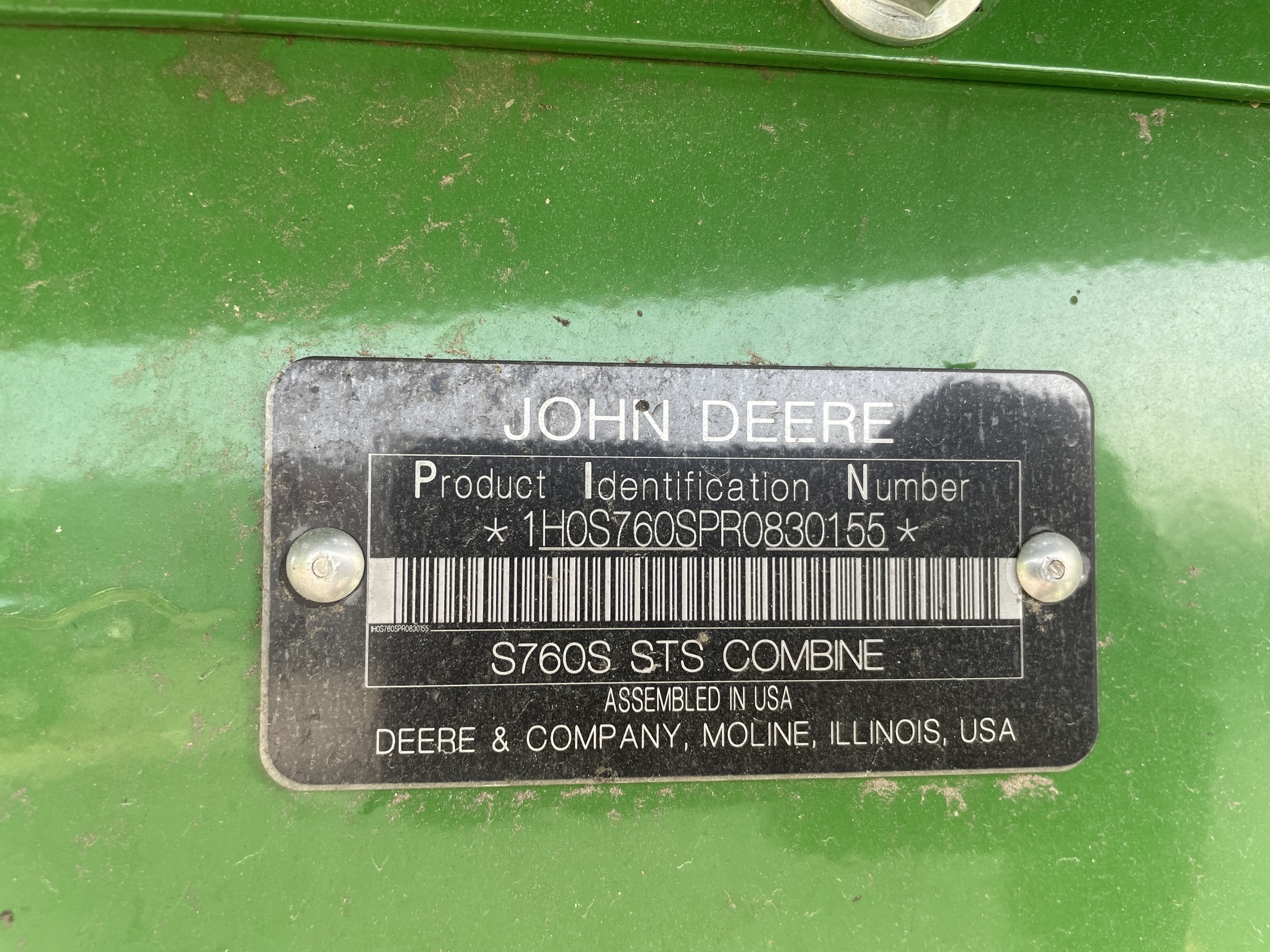  2024 John Deere S760 at Heritage Tractor in Baldwin City, KS