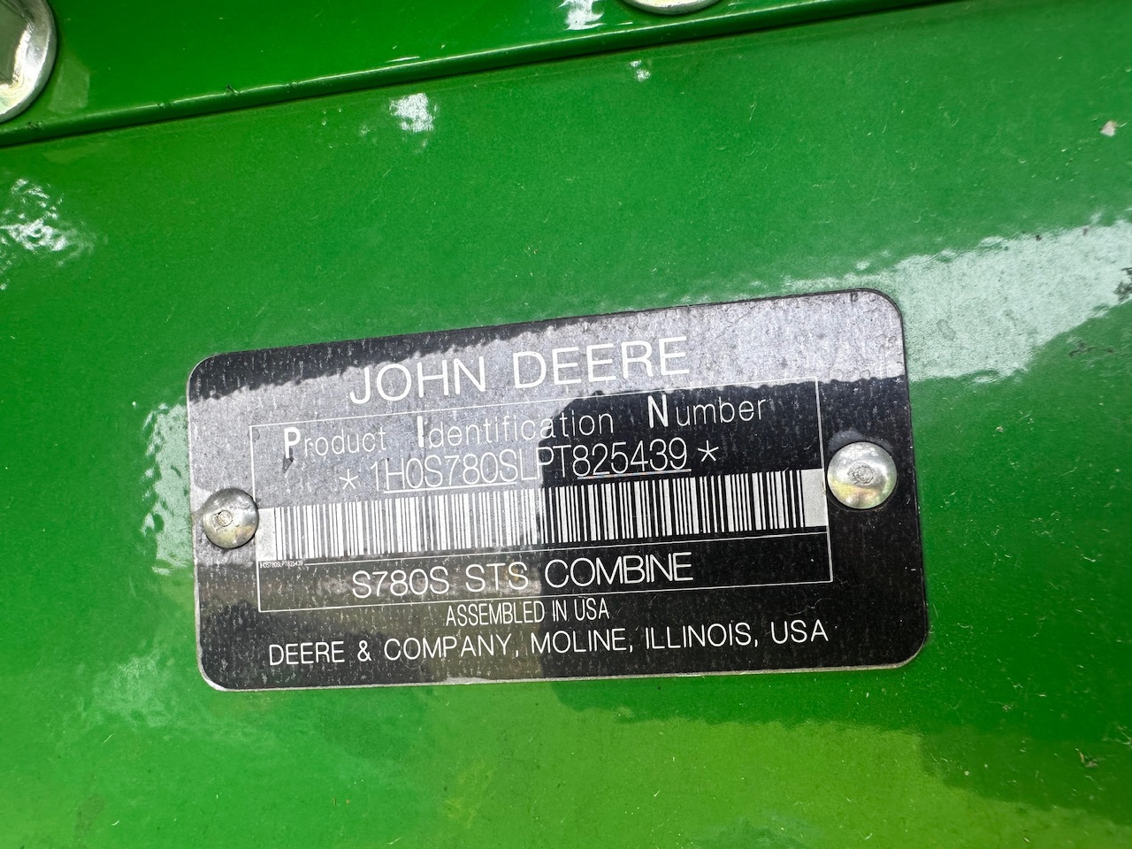  2023 John Deere S780 at Heritage Tractor in Aledo, IL
