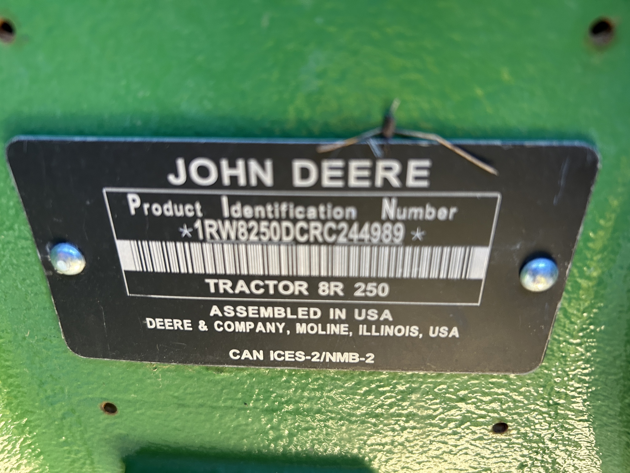  2024 John Deere 8R 250 at Heritage Tractor in Adrian, MO