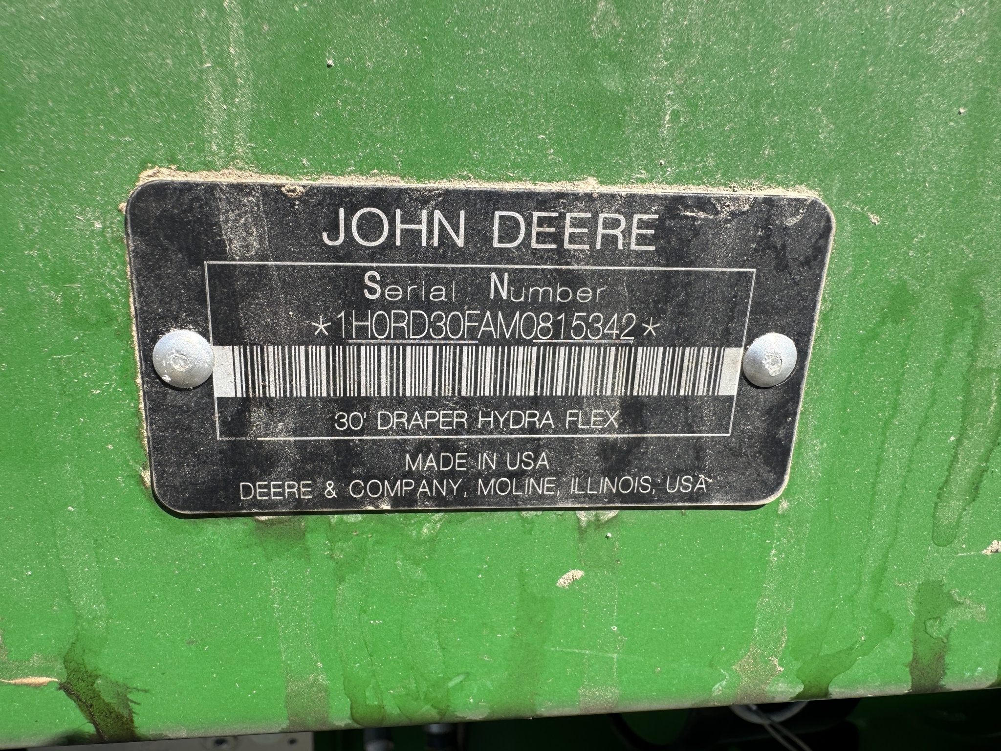 2021 John Deere RD30F Image 2