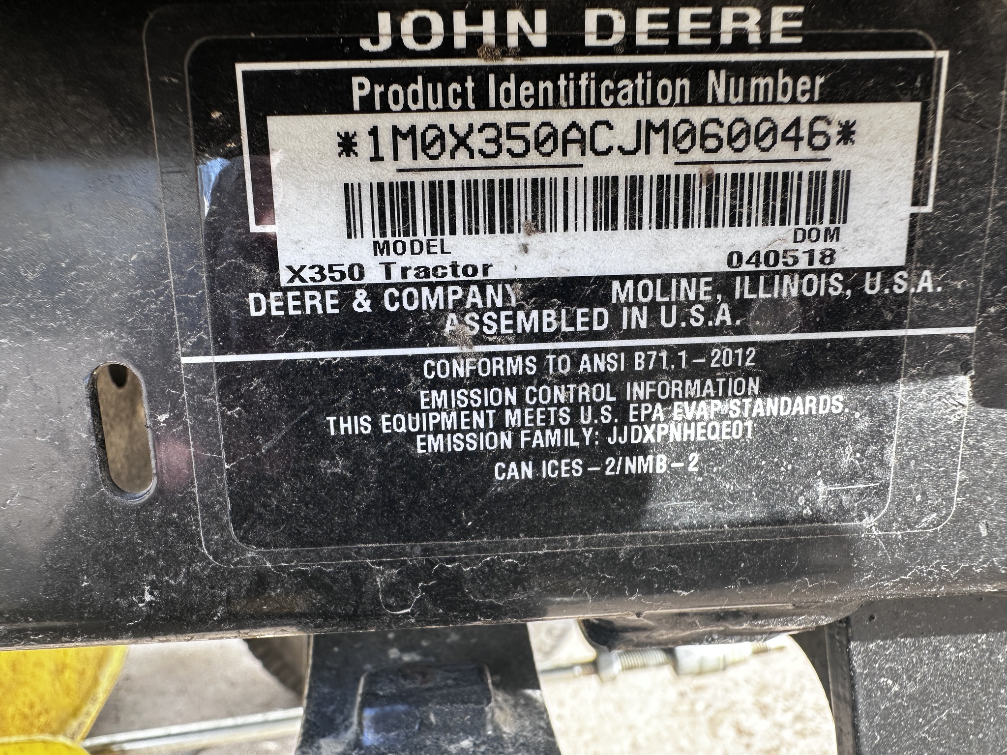 2018 John Deere X350 Image 14