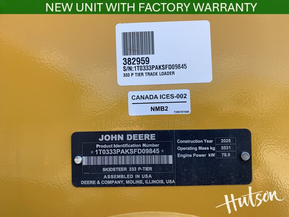 Photo of 2025 John Deere 333 P