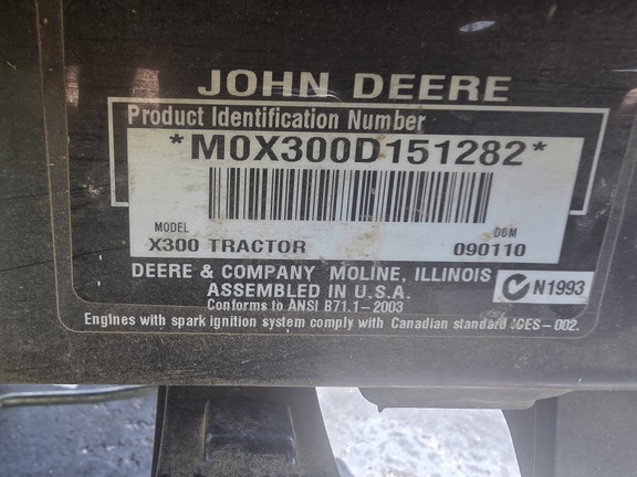 2010 John Deere X300