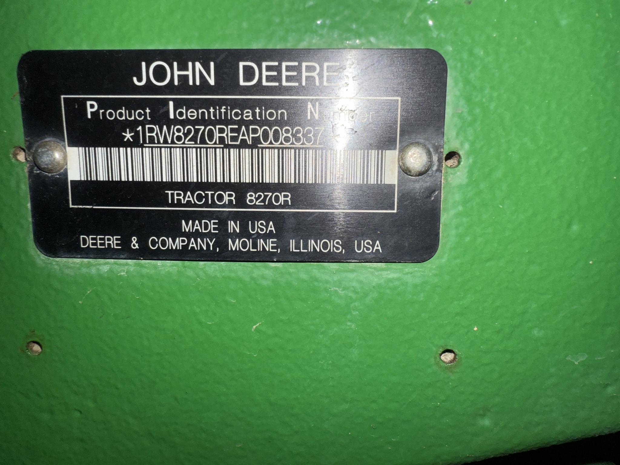 2010 John Deere 8270R Image 2