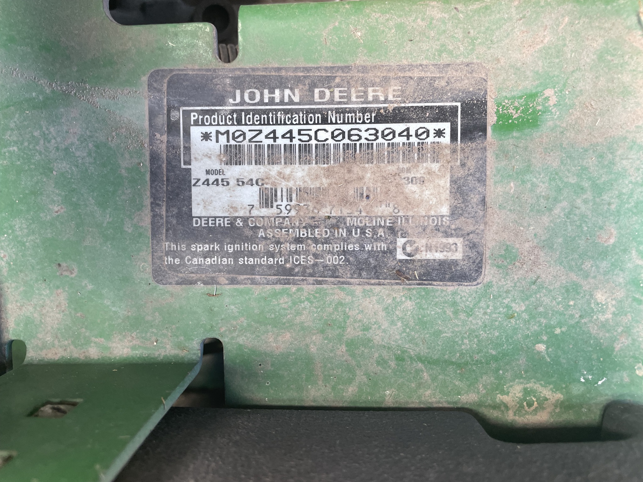 2009 John Deere Z445 Image 3