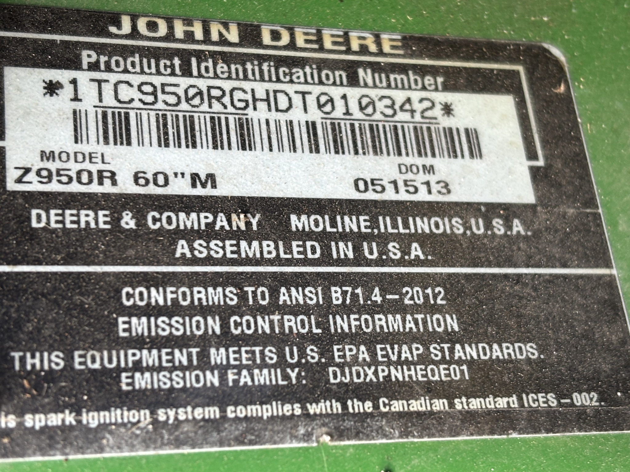 Used 2013 John Deere Z950R Zero Turn Mowers at Koenig Equipment in Botkins, OH - PhotoXL19