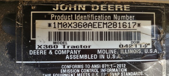 Photo of 2014 John Deere X360