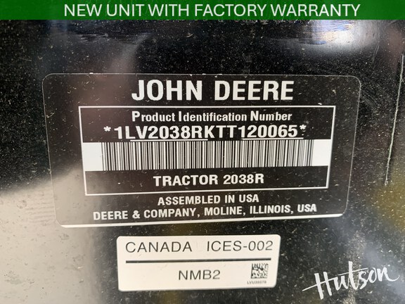 Photo of 2026 John Deere 2038R
