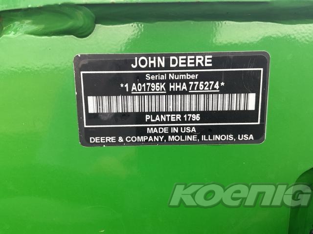 Used 2018 John Deere 1795 Planters: Drawn at Koenig Equipment in Anna, OH - PhotoXL11
