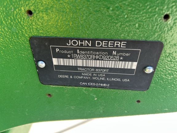 2019 John Deere 8370RT (8th thumbnail)