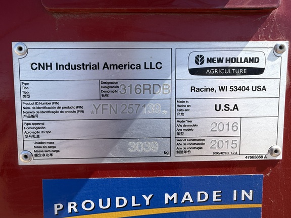 2016 New Holland 316 - Photo31