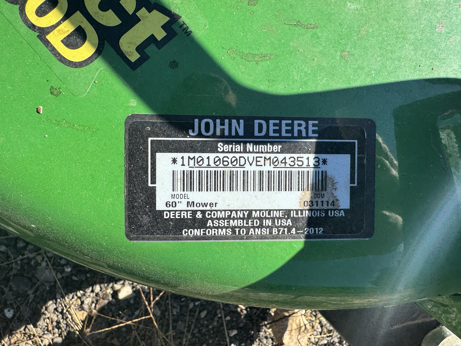 2014 John Deere 1025R Image 10