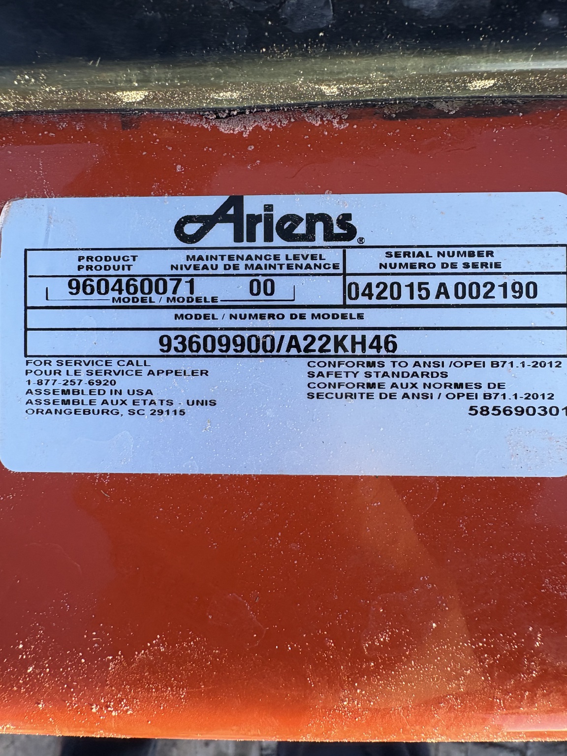 2015 Ariens 46 Image 13