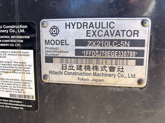 2017 Hitachi ZX210 LC