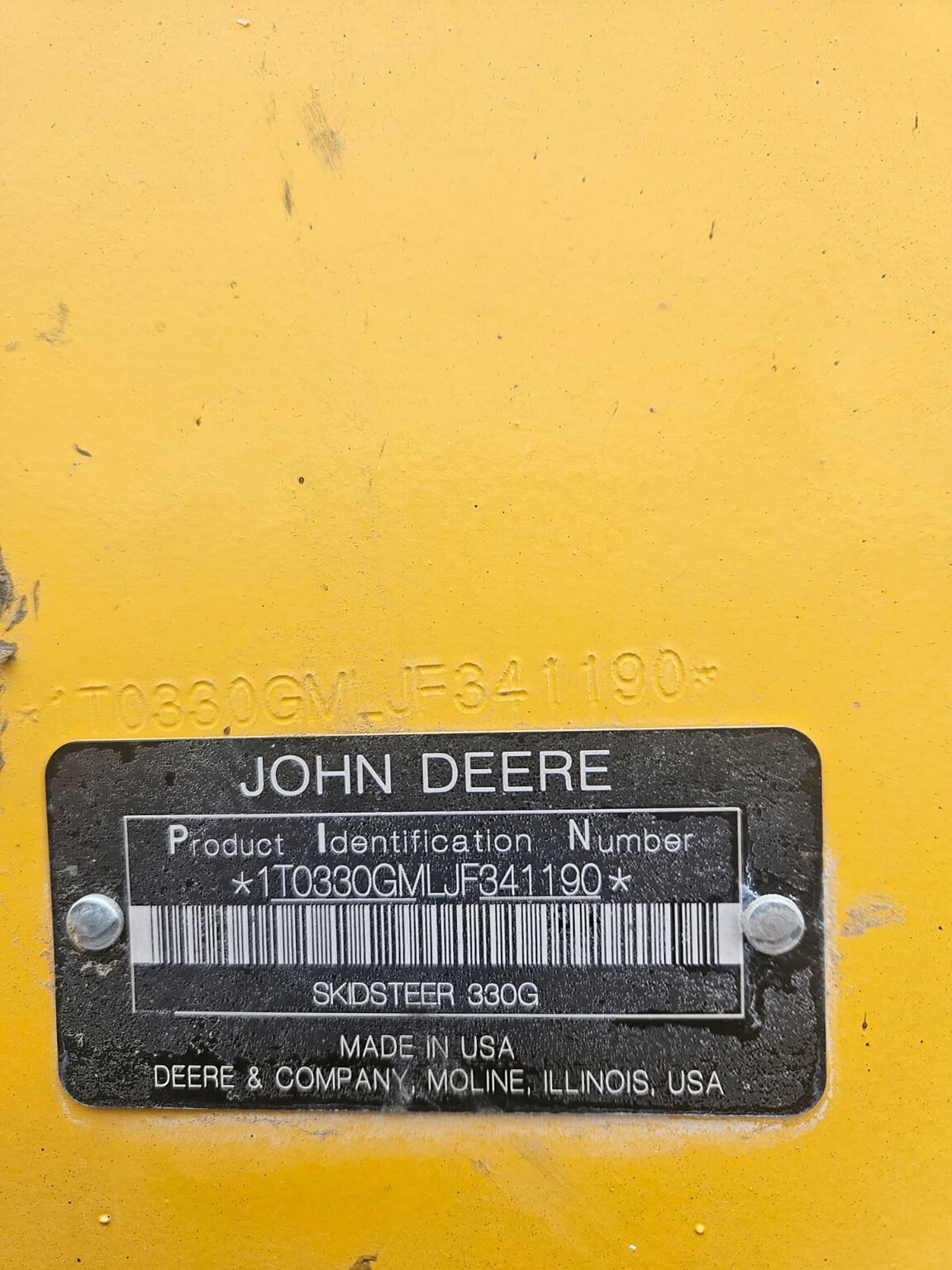 2018 John Deere 330G Image 2