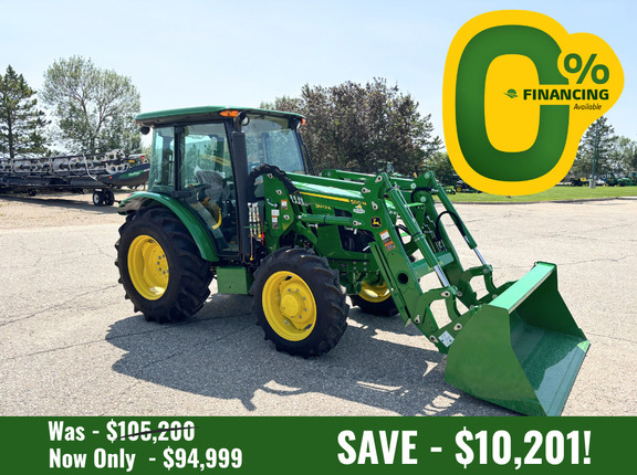  John Deere 5075E Standard Cab Tractor + Loader