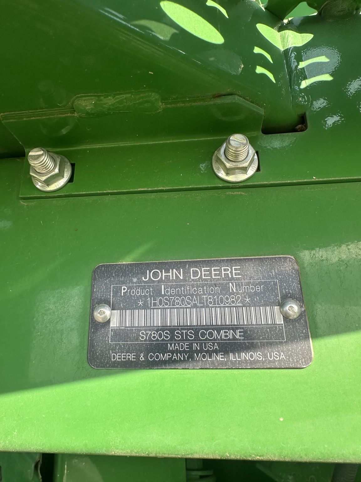 2020 John Deere S780 Image 10