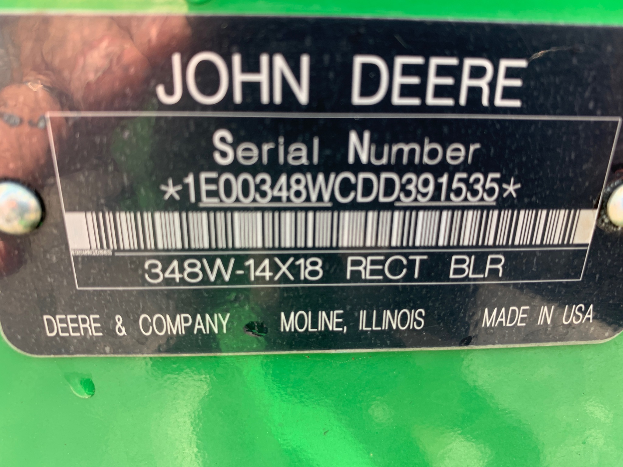 2013 John Deere 348 at Heritage Tractor in Lamar, MO