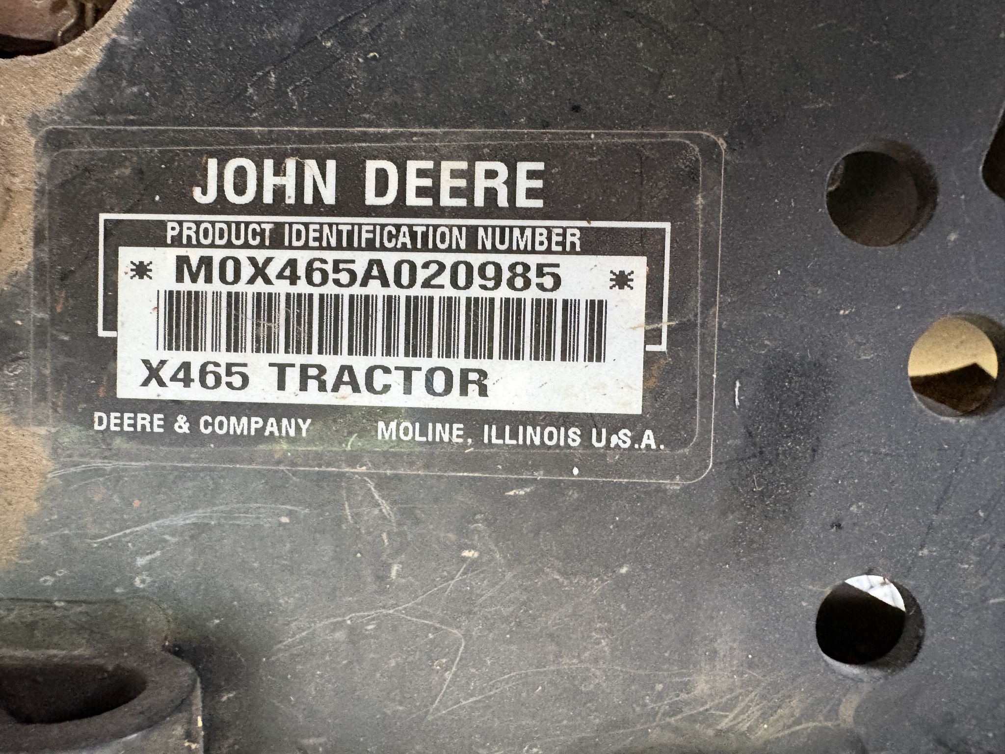  2003 John Deere X465 at Heritage Tractor in Geneseo, IL