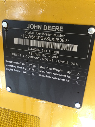 Photo of a 2025 John Deere 544 P