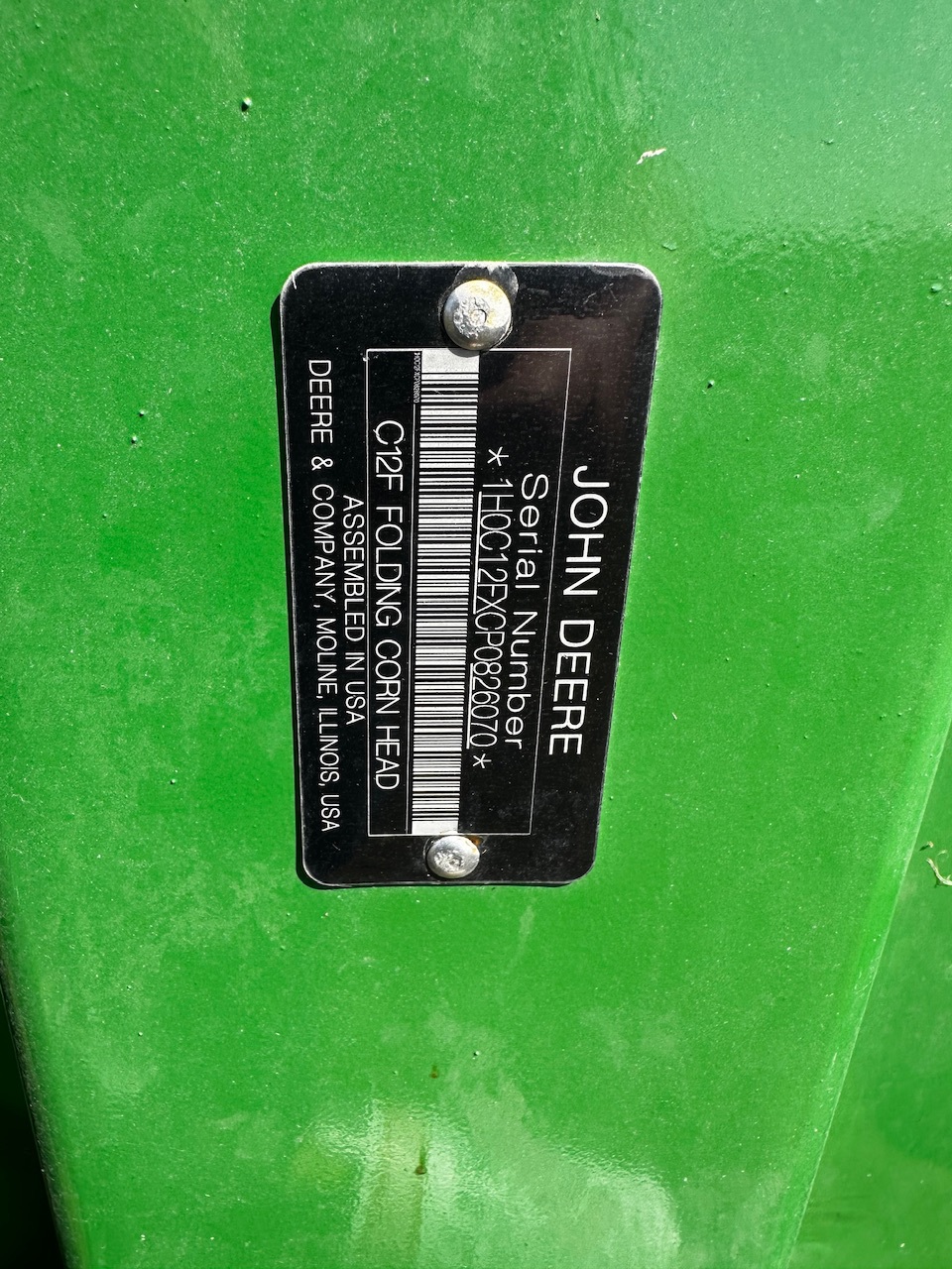  2023 John Deere C12F at Heritage Tractor in Galesburg, IL