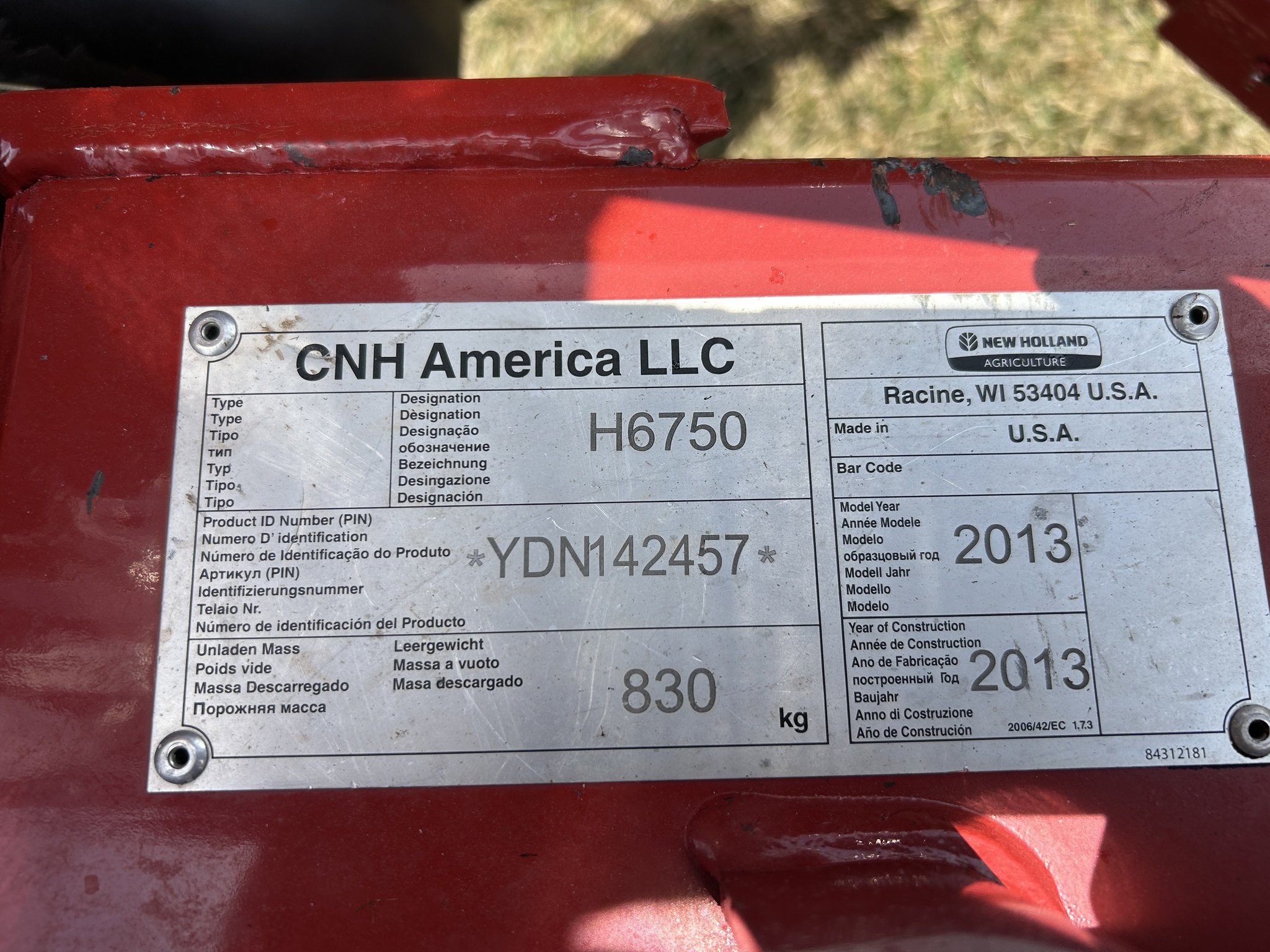  2013 New Holland H6750 at Heritage Tractor in Adrian, MO