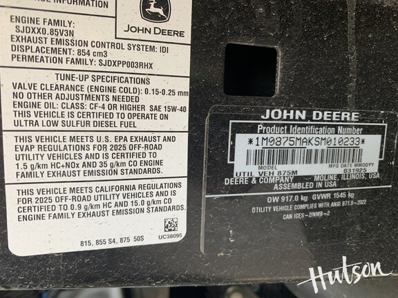 Photo of 2025 John Deere XUV 875M