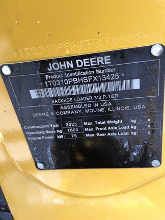 2025 John Deere 310 P