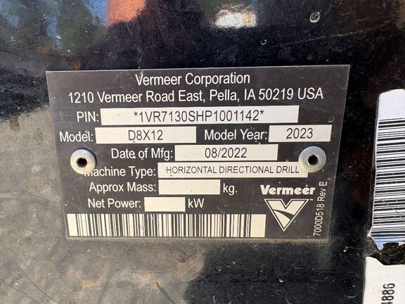 2021 Vermeer D8X12