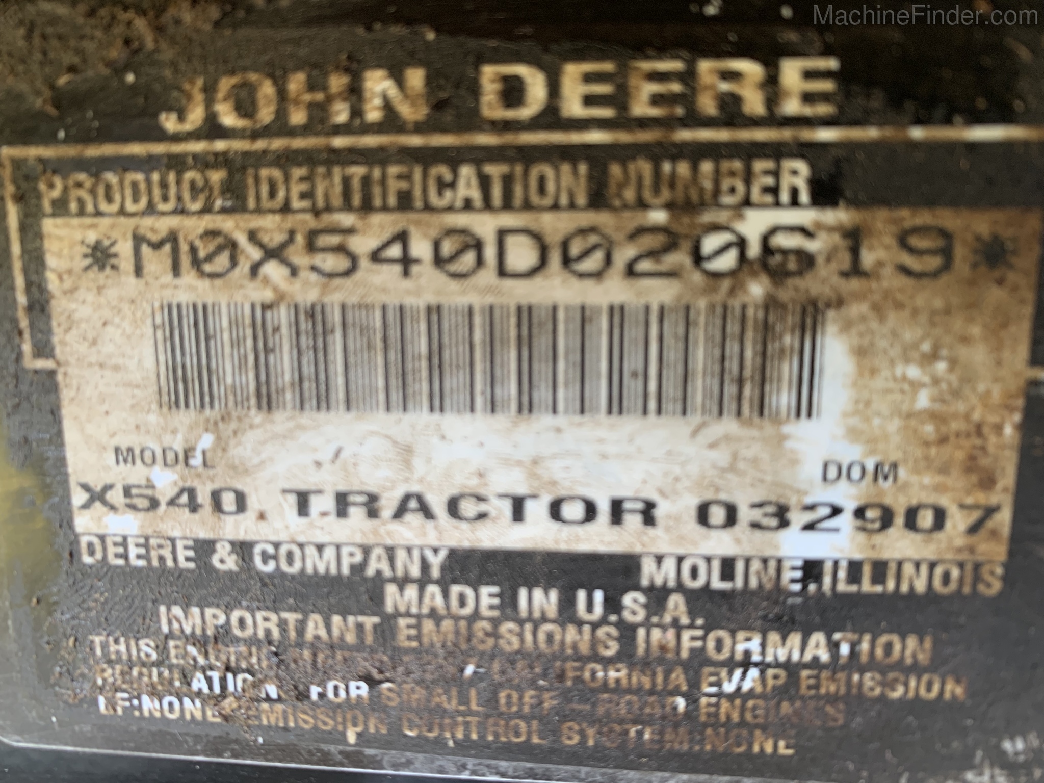 2007 John Deere X540 Image 7
