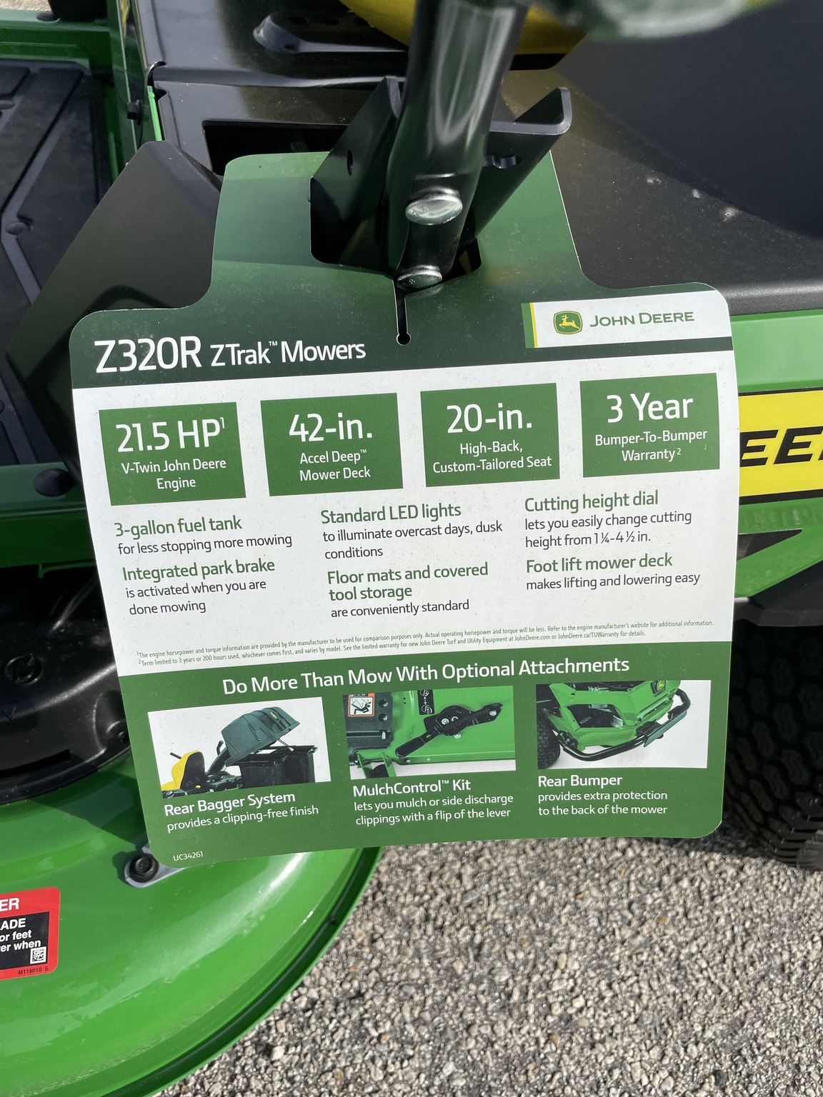 2023 John Deere Z320R Image 4