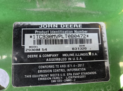 Photo of 2020 John Deere Z930M