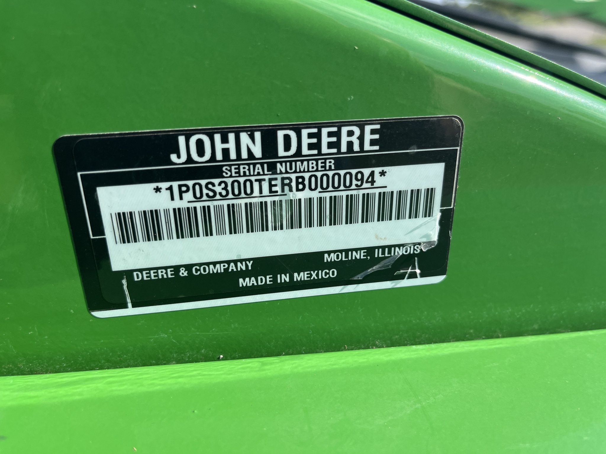  2025 John Deere S300 at Heritage Tractor in Lebanon, MO