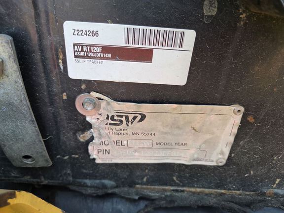 2018 ASV RT120F
