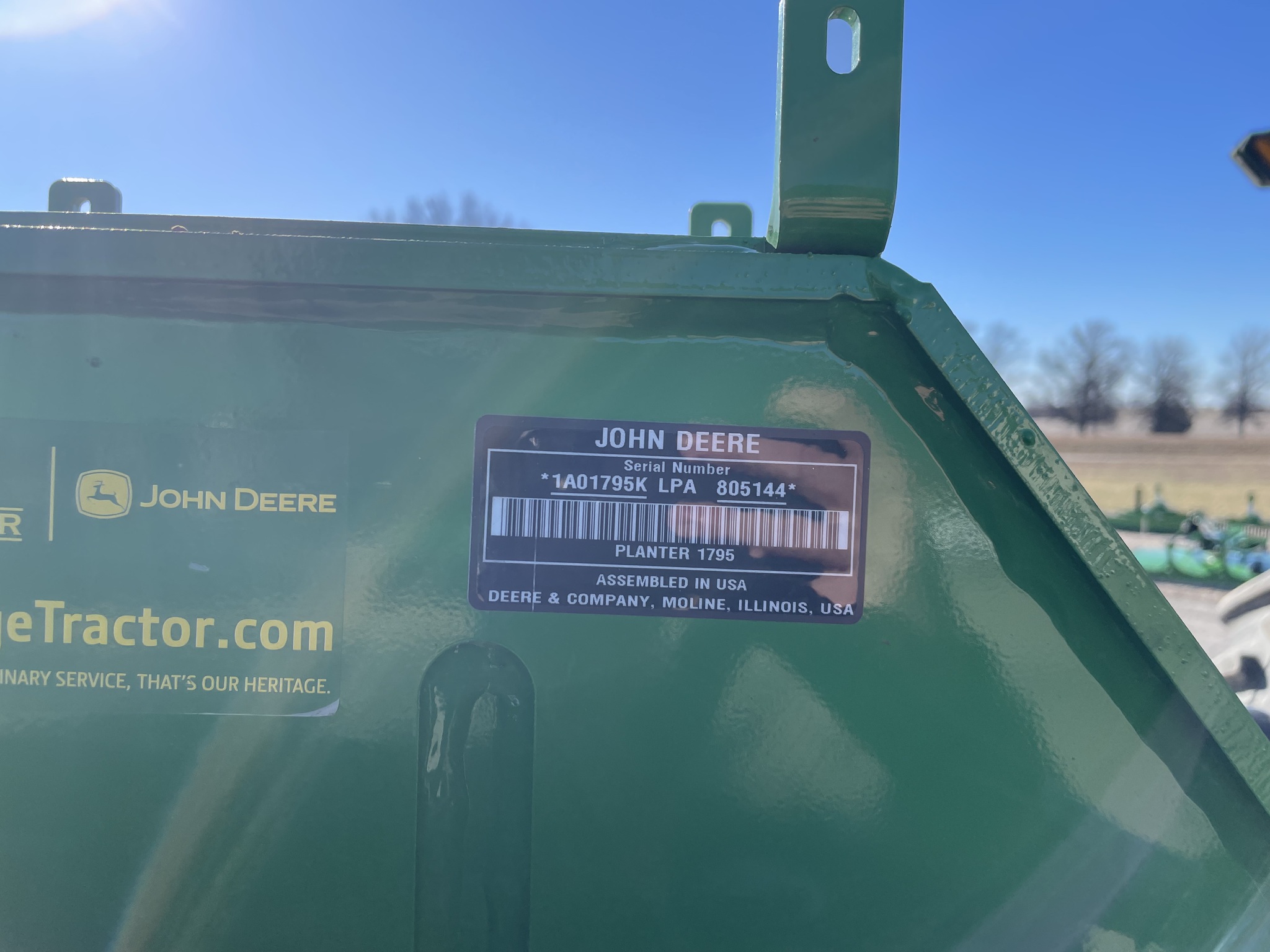  2024 John Deere 1795 at Heritage Tractor in Baldwin City, KS