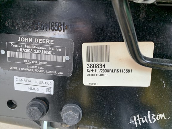 Photo of 2025 John Deere 2038R