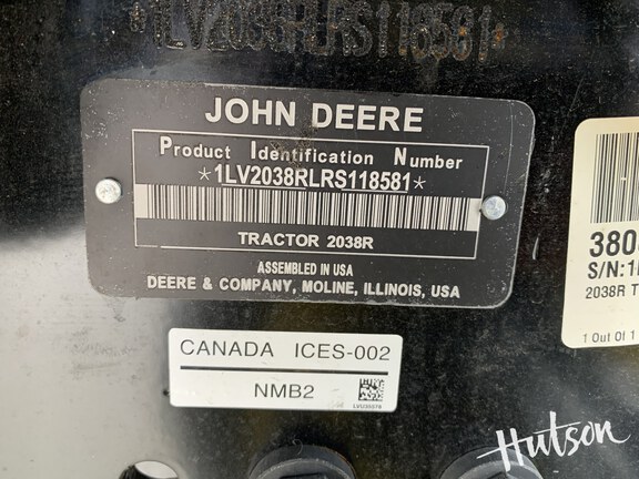 Photo of 2025 John Deere 2038R