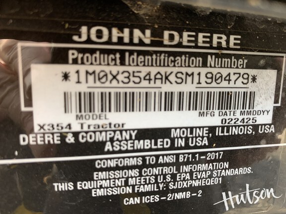 Photo of 2025 John Deere X354