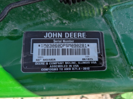 Photo of 2025 John Deere 60D IN.